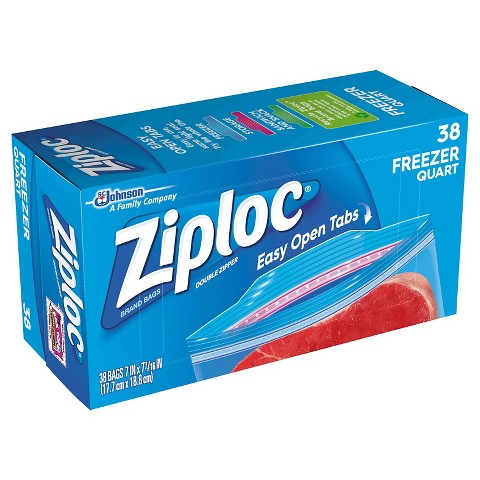 ZIPLOC Freezer Quart Value Pack Bag - 38ct/9pk
