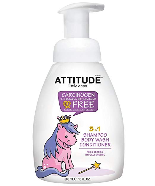 Attitude Little Ones 3in1 Foaming Wash  Wild Berries - 10oz/6pk