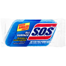 S.O.S. ALL Surface Scrubber Sponge-1ct/12pk