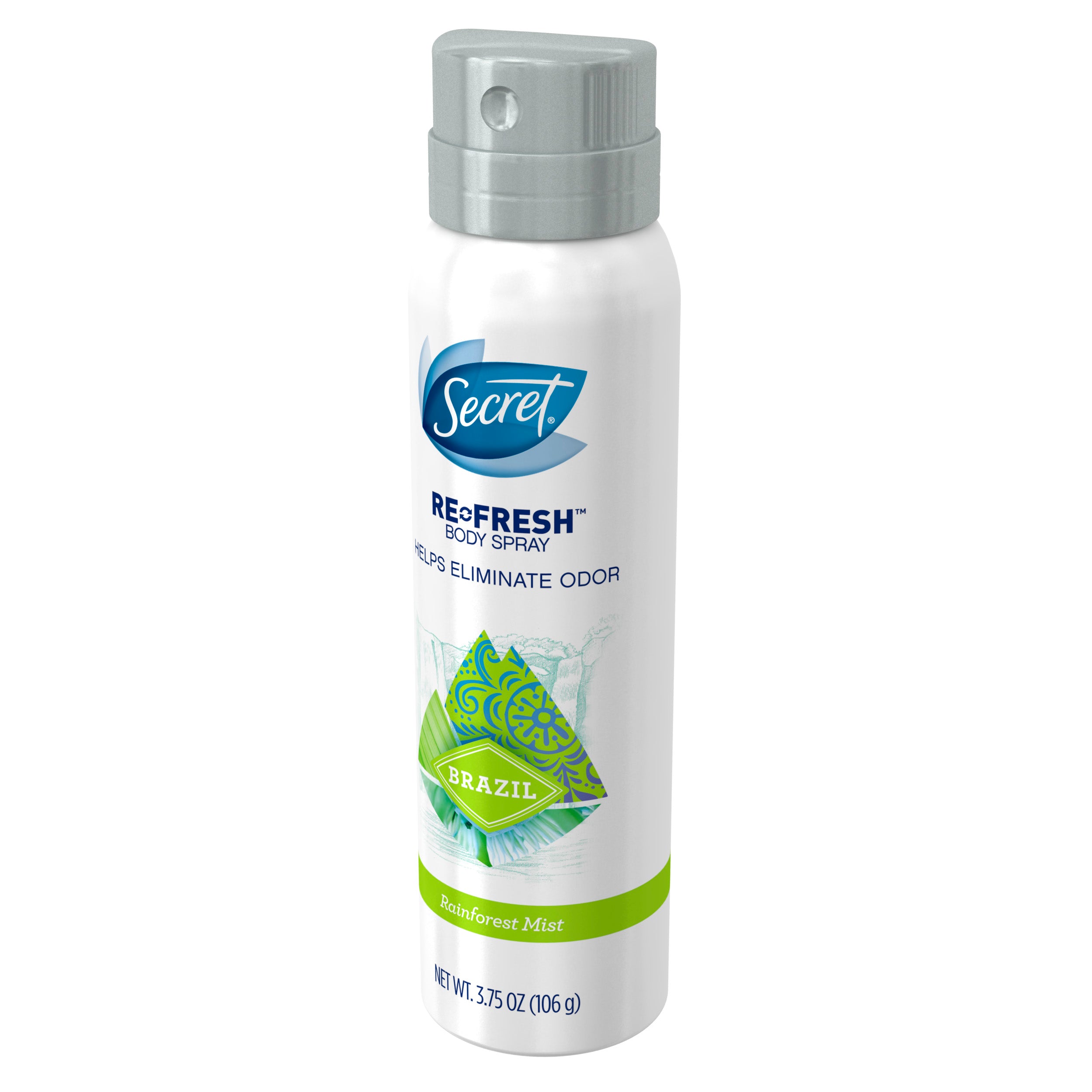 Secret Body Spray Brazil-Rain Forest - 3.75oz/12pk