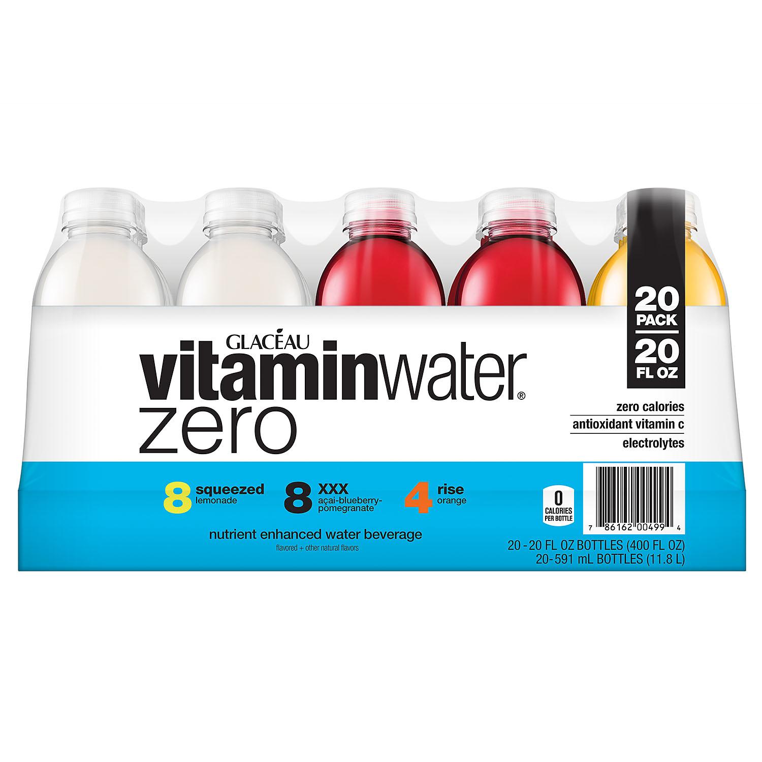 Glaceau Vitamin Water Zero Variety Pack - 20oz/20pk