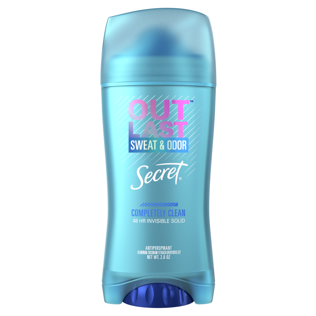 Secret Outlast Invisible Solid Deodorant Completely Clean - 2.6oz/12pk