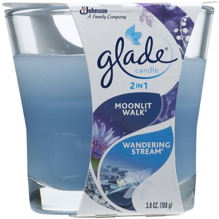 Glade@ Candle 2n1Jar Moonlit Walk&Wandering Stream  - 3.4oz/6pk