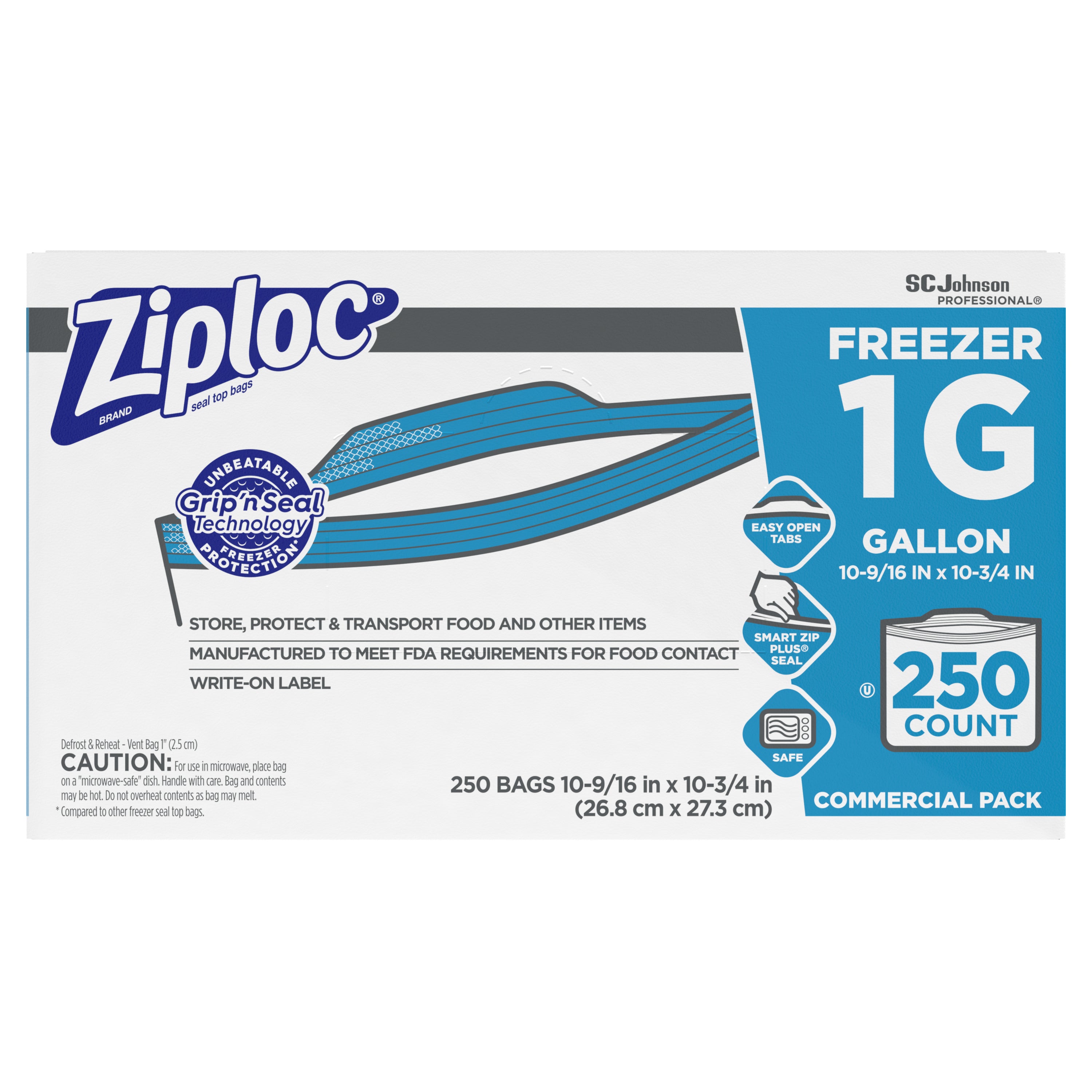 Ziploc Freezer Bag 1Gal Pro - 250ct/1pk