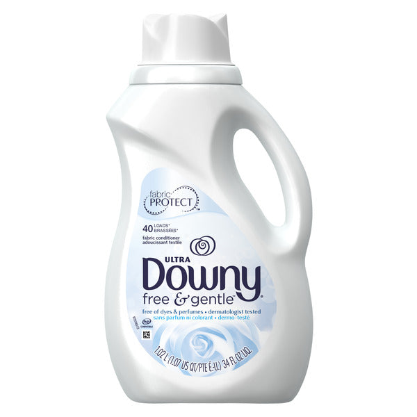 Downy Ultra Liquid Fabric Free & Gentle 40loads - 34oz/6pk