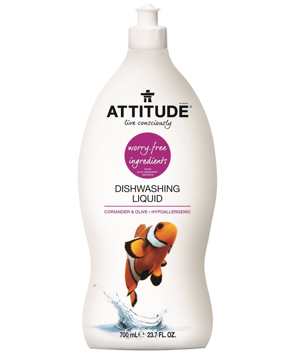 ATTITUDE Dish Liquid OLIVE & CORIANDER - 23.7oz/9pk