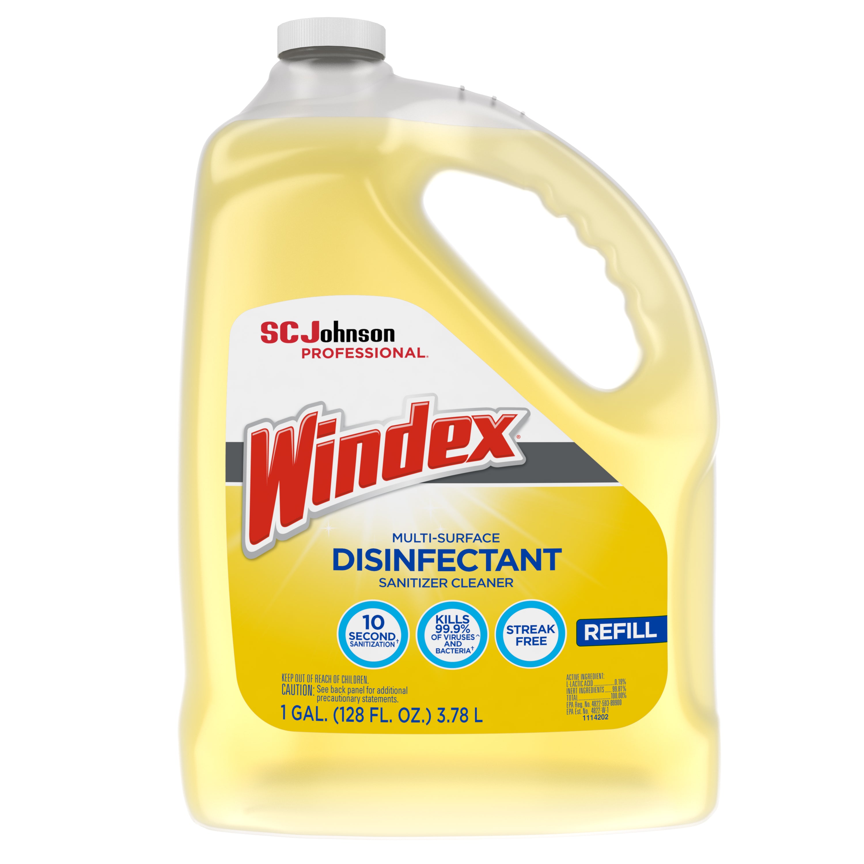 Windex Pro Multi Surface Cleaner Refill 1Gal - 128oz/4pk