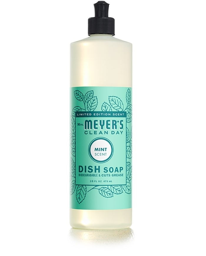Mrs. Meyers Liquid Dish Soap Mint - 16oz/6pk