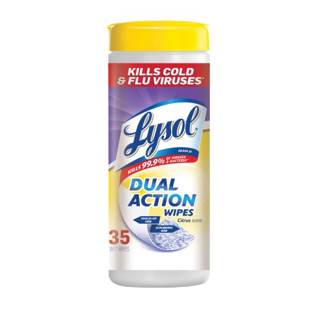 LYSOL Dual Action Wipes - 35ct/12pk