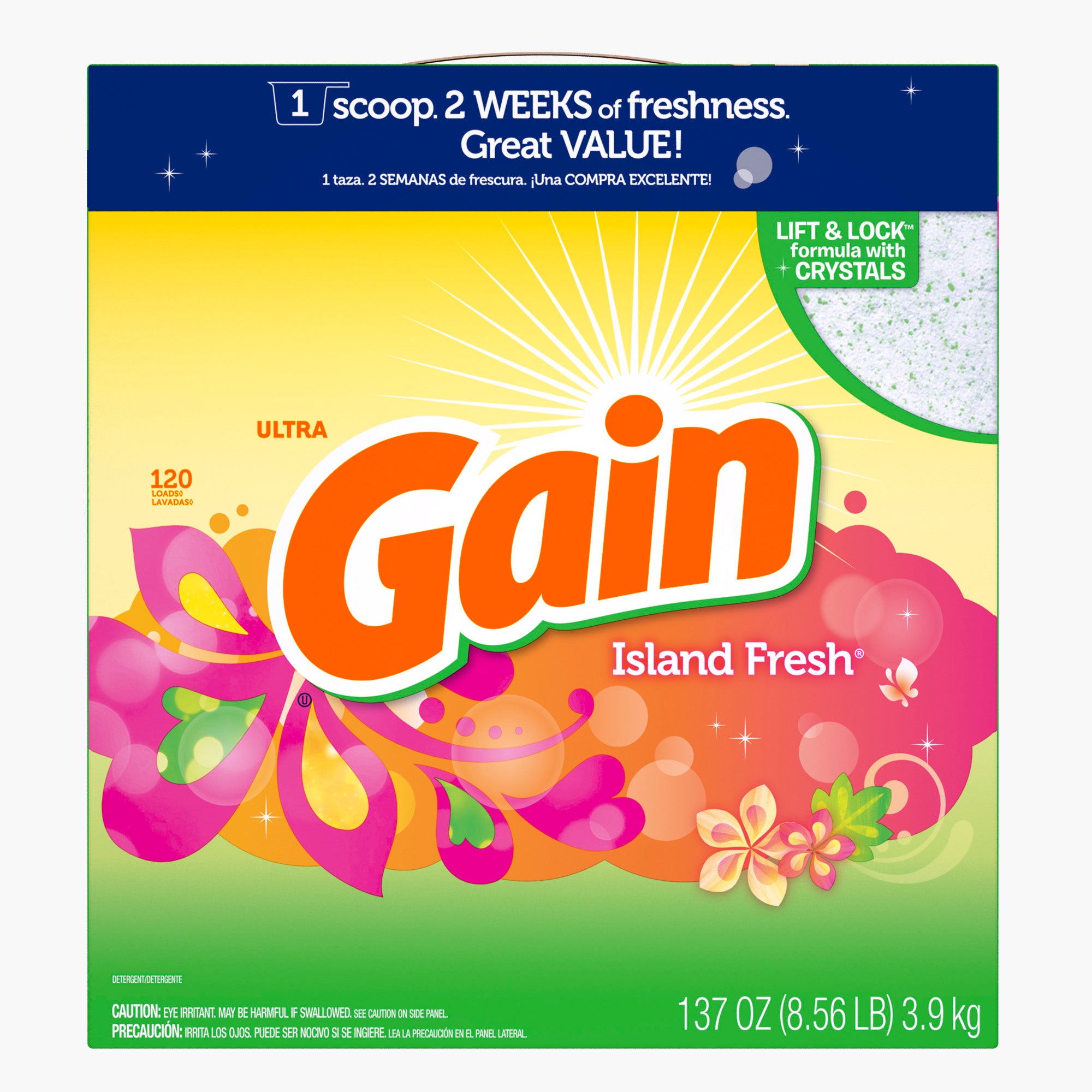 Gain POWDER Ultra Island Fresh 120-loads - 137oz/2pk