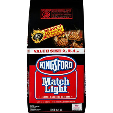 KingSford Match Light Charcoal Briquets - 19.5lb/2pk