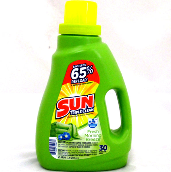 Sun Liquid Detergent 2X Fresh Morning Breeze 29 loads - 45.4oz/6pk