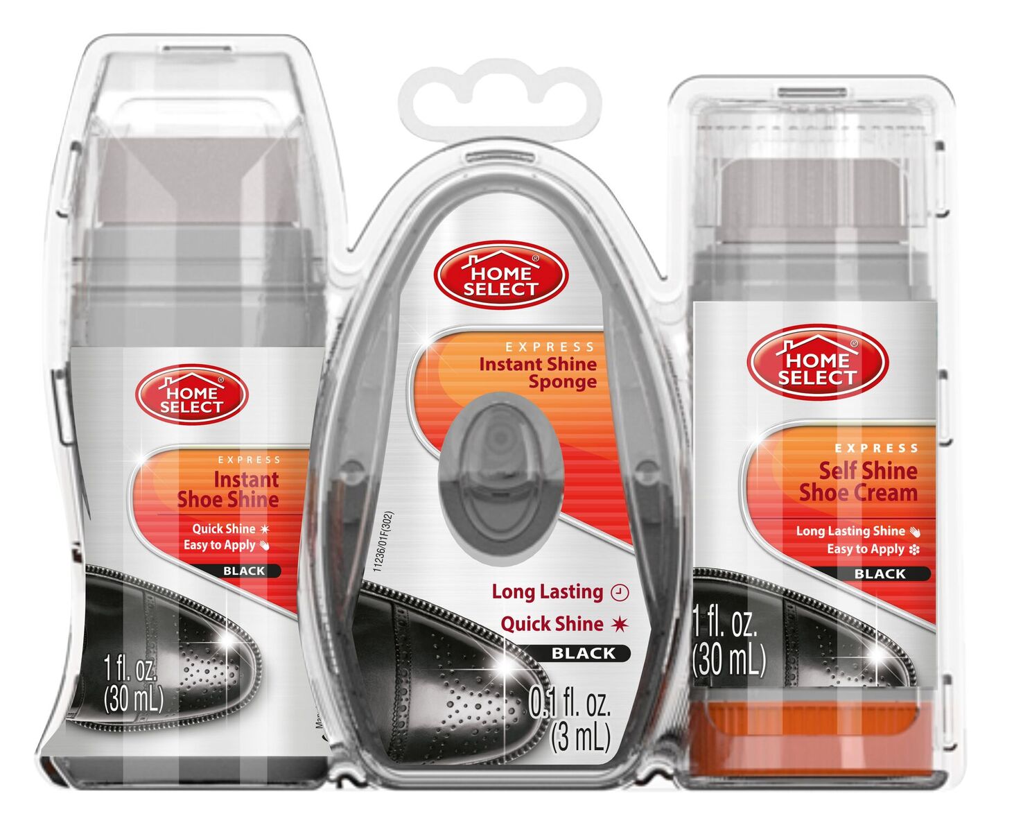 Home Select 3in1 Shoe Care Kit - 3ct/12pk