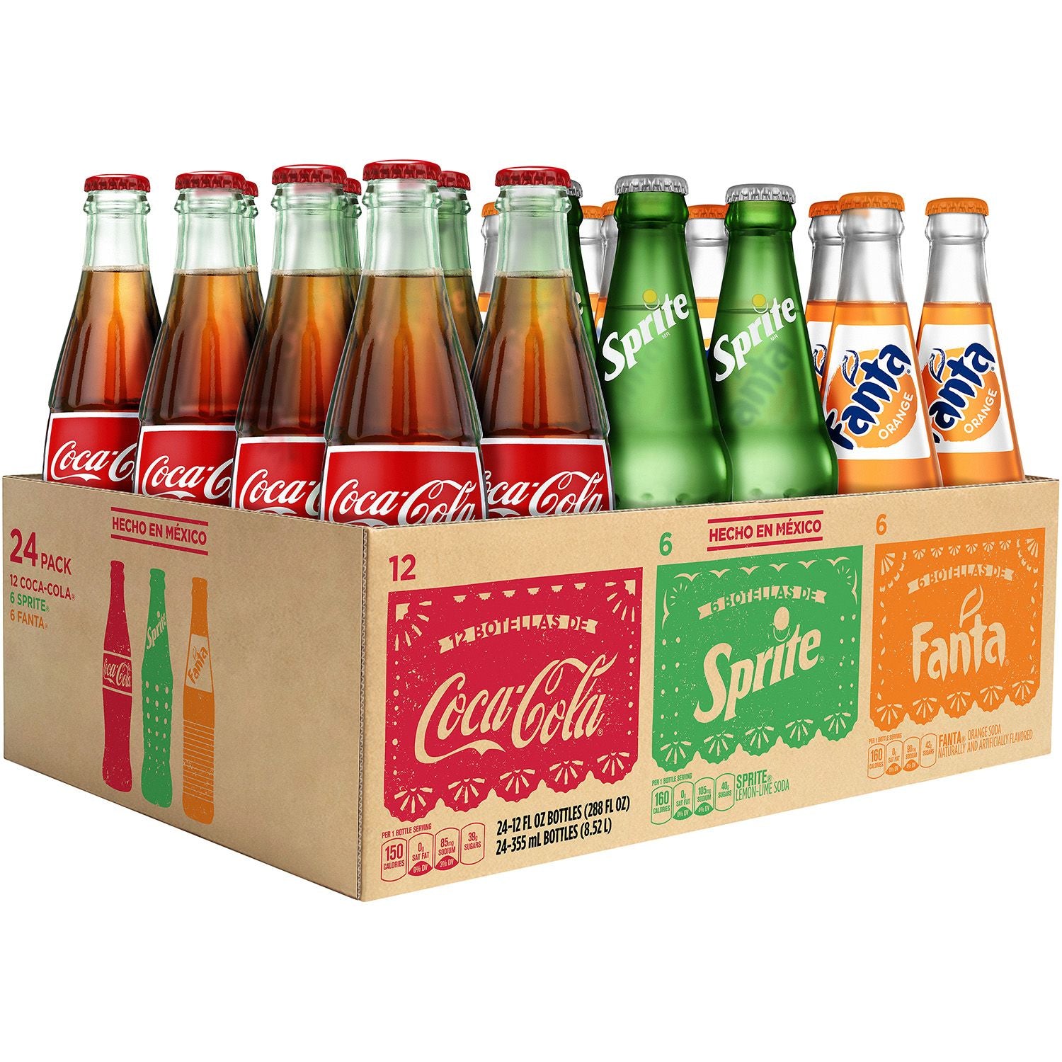 Coca@Cola Bottles de Mexico Variety Pack - 12oz/24pk