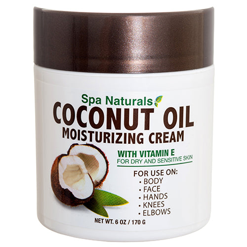 Spa Naturals Coconut Oil Moist Cream w/Vit E - 6oz/12pk
