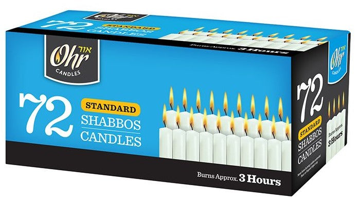 Ner Mitzvah Traditional Shabbos Candles 3 Hour -72ct/8pk