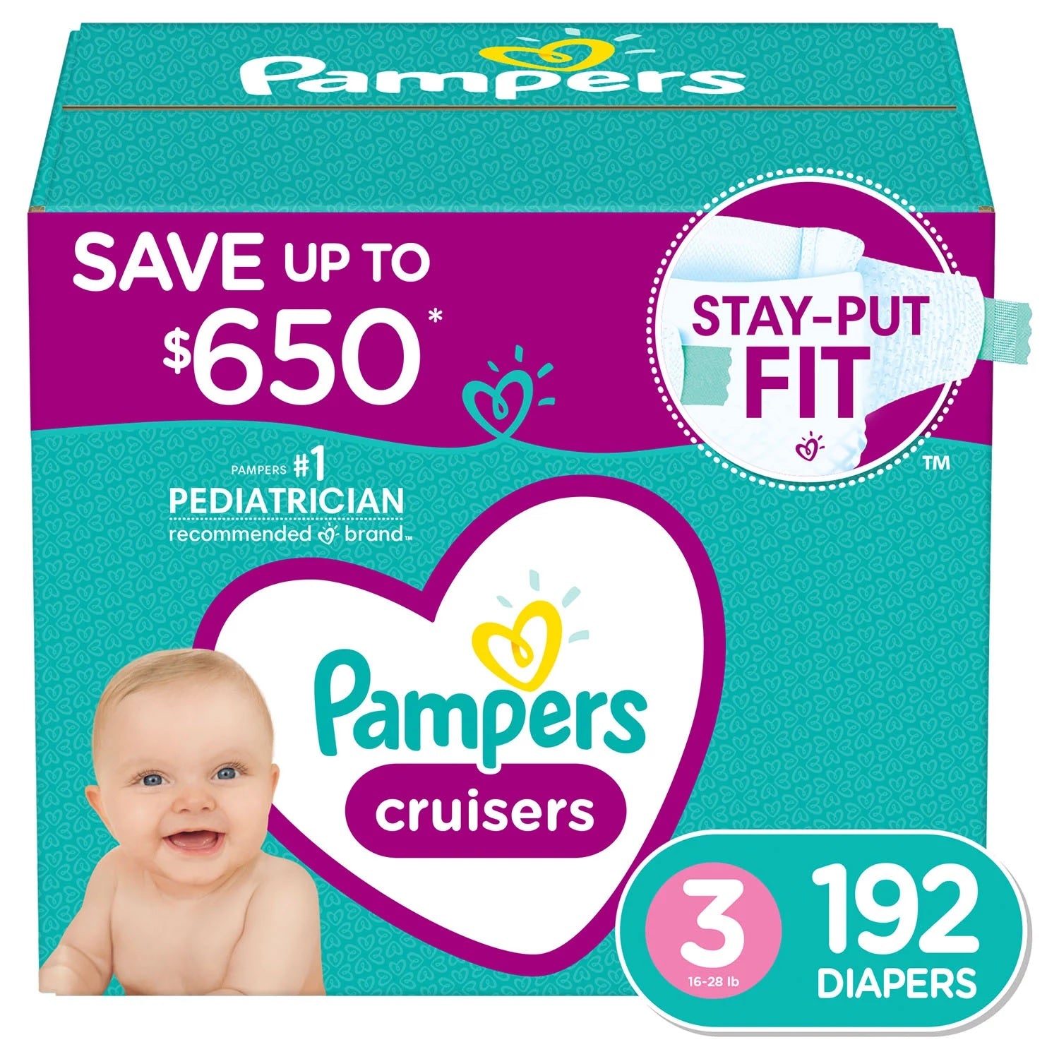 Pampers Cruisers Diapers Size 3 - 192ct/1pk