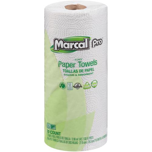 Marcal Pro Recycled Individually Packed 2-ply White Paper Towels - 70ct/15pk