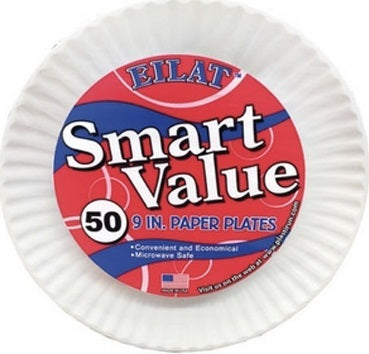 Paper Plates 9" Eilat  -  50ct/24pk