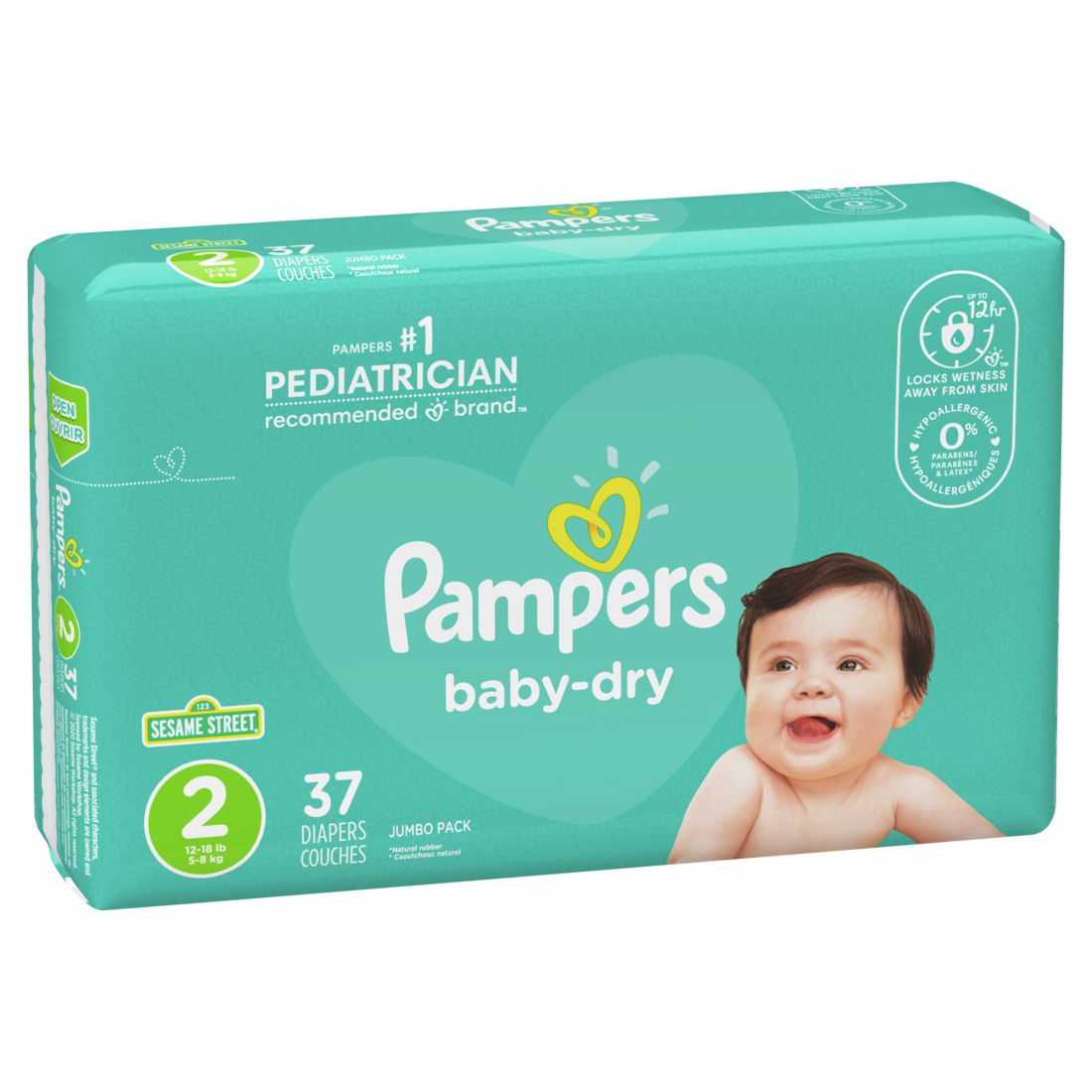 Pampers Baby Dry Diapers Size 2 - 37ct/4pk