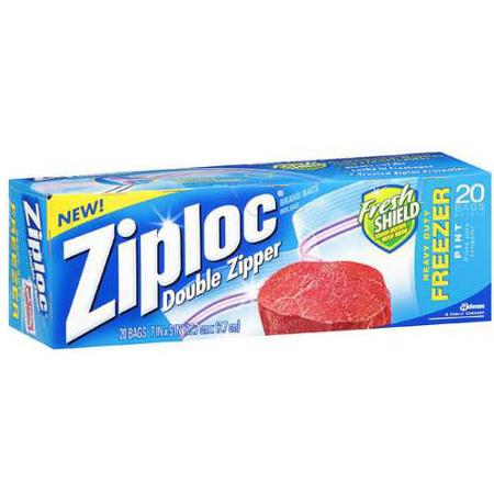 ZIPLOC@Freezer Bag PINT - 20ct/12pk