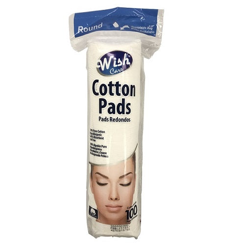 Cotton Rounds Pads WISH Care  - 100ct/48pk