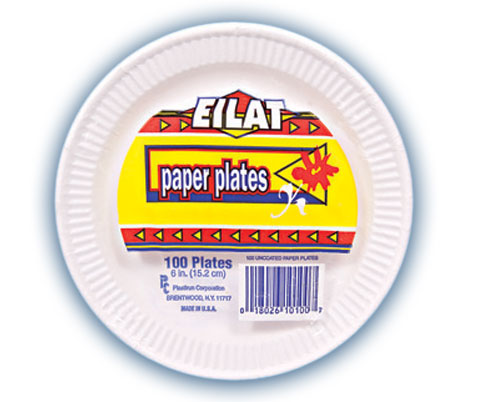 Paper Plates 6" Eilat  -  100ct/10pk