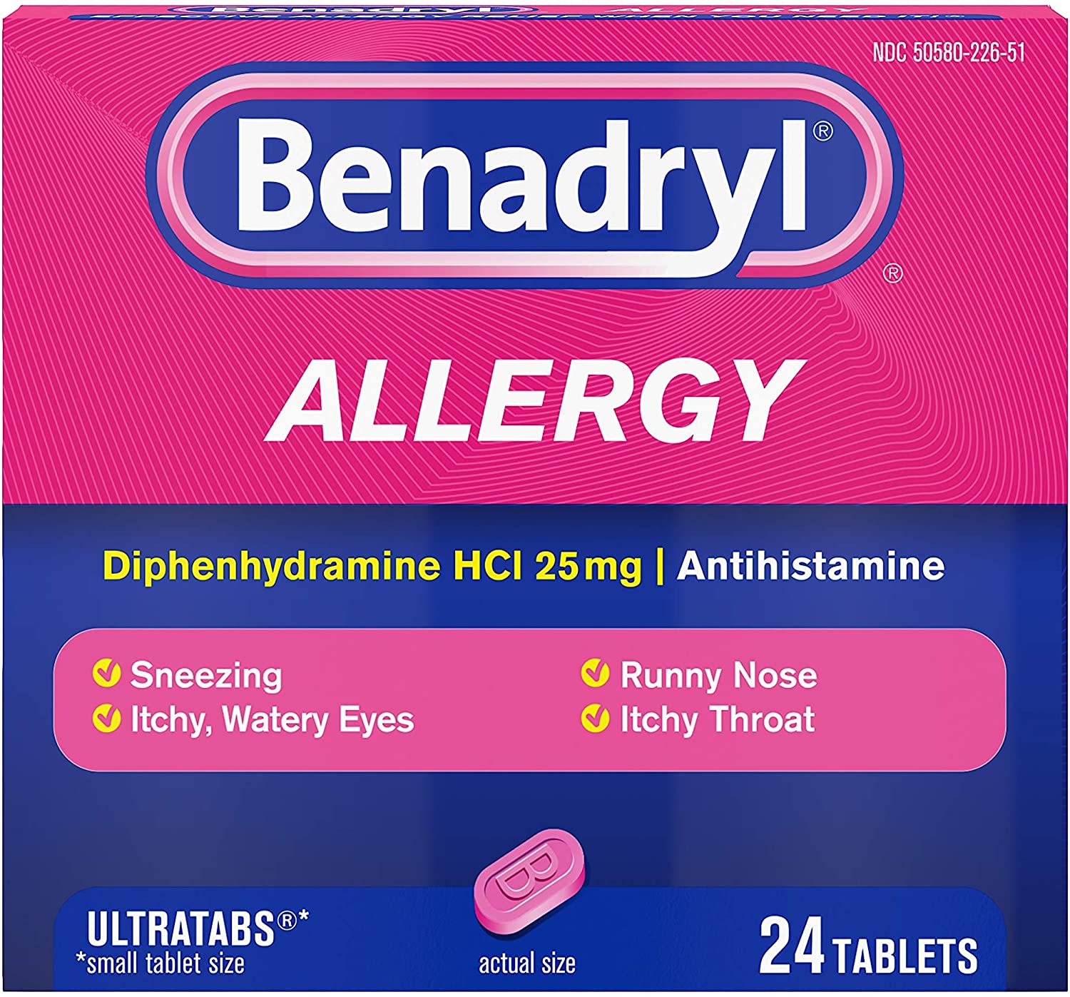 Benadryl Allergy Antihistamine UltraTabs Tablets - 24ct/24pk