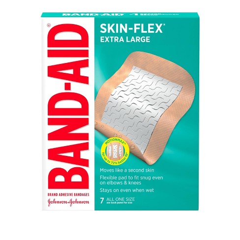 BAND-AID Brand Adhesive Bandages Skin-Flex Extra Large All One Size - 7ct/6pk