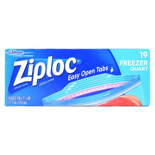 ZIPLOC@Freezer Bag QUART - 19ct/12pk