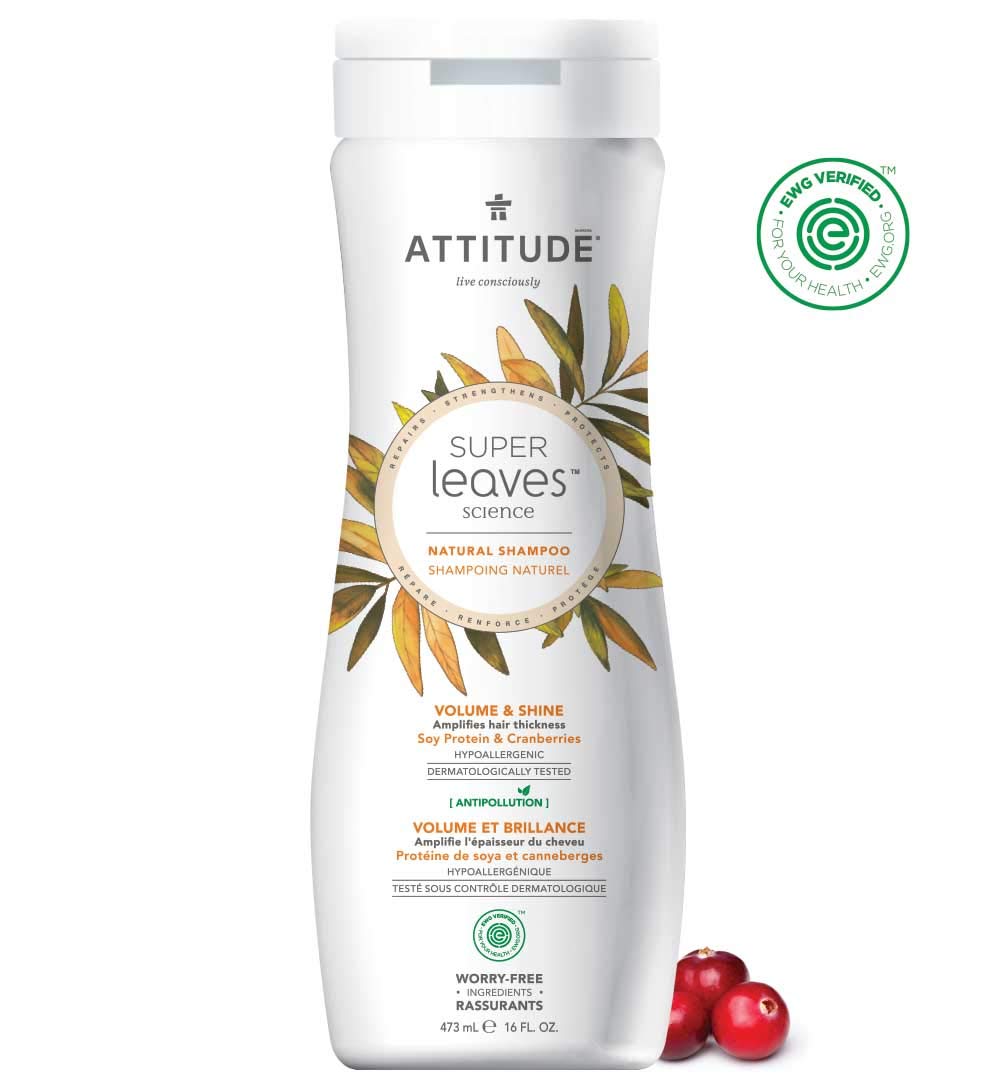 Attitude Super Leaves Volume & Shine Natural Shampoo - 473ml/16oz/6pk