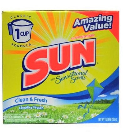 SUN Laundry Detergent Pwd  Clean & Fresh 40 loads - 19oz/14pk