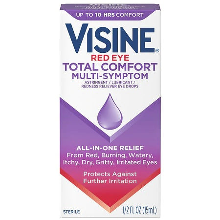 Visine Redness Reliever Eye Drops Total Comfort - 0.5oz/3pk