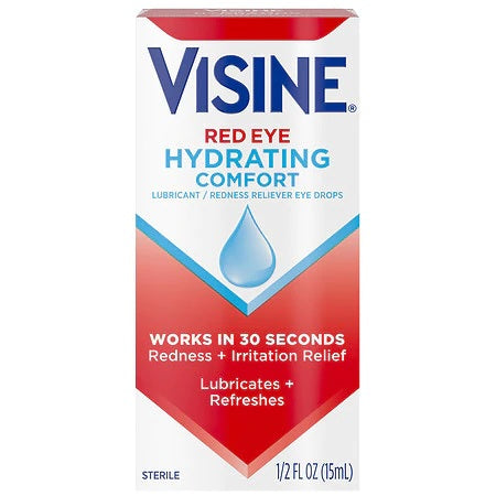 Visine Redness Reliever Eye Drops Hydrating Comfort - 0.5oz/3pk