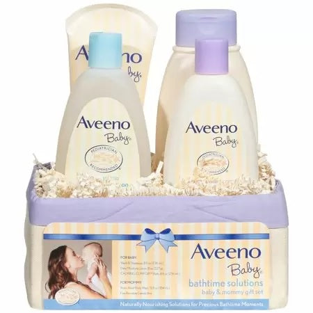 Aveeno Baby Bathtime Solutions Mommy & Me Gift Set (4 items) - 1ct/1pk