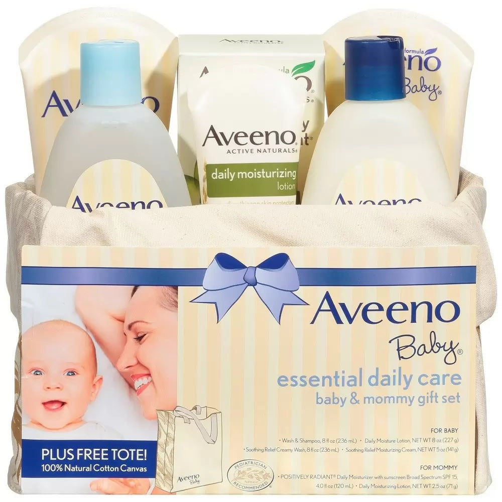 Aveeno Essential Daily Care Mommy & Me Gift Set (6 items) - 1ct/3pk