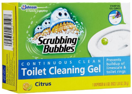 Scrubbing Bubbles@Toilet Cling Gel Citrus -1.34oz/6pk