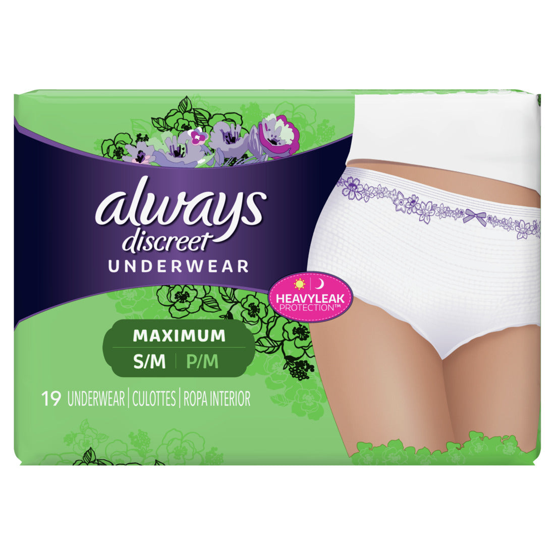 Always Discreet Underwear Maximum Protection Small/Medium - 19ct/3pk