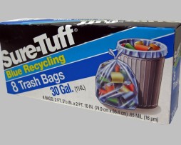 Suretuff Trash Blue 30Gal - 8ct/24pk