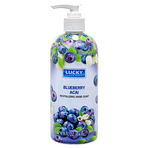 Lucky SLEEVE Liq. Hand Soap Blueberry Acai - 14oz/12pk