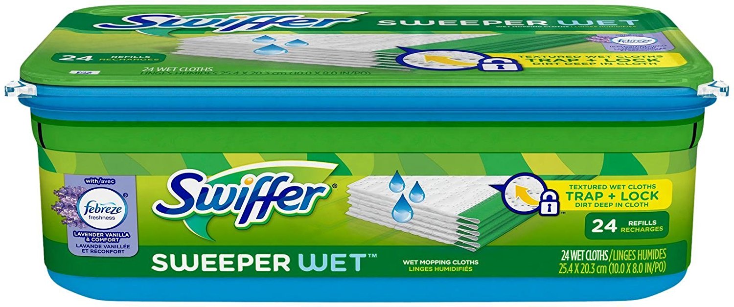 Swiffer Sweeper Wet Pad Surface Refills Lavender & Vanilla - 24ct/6pk