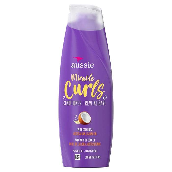 Aussie Paraben-Free Miracle Curls Conditioner w/Coconut for Curly Hair - 12.1oz/6pk