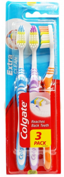Colgate Extra Clean 3-Pack Adult Full Head Soft - 24pk