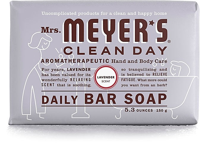 Mrs. Meyers Bar Soap Lavender - 5.3oz/12pk