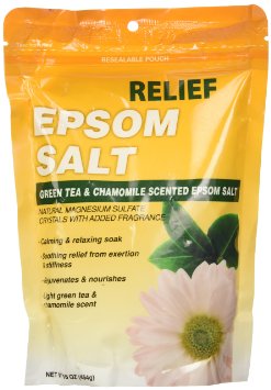 EPSOM SALT Relief MD Green Tea - 16oz/12pk