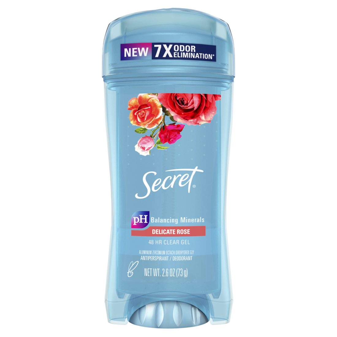 Secret Fresh Clear Gel AP Deo for Women Delicate Rose Scent - 2.6oz/12pk