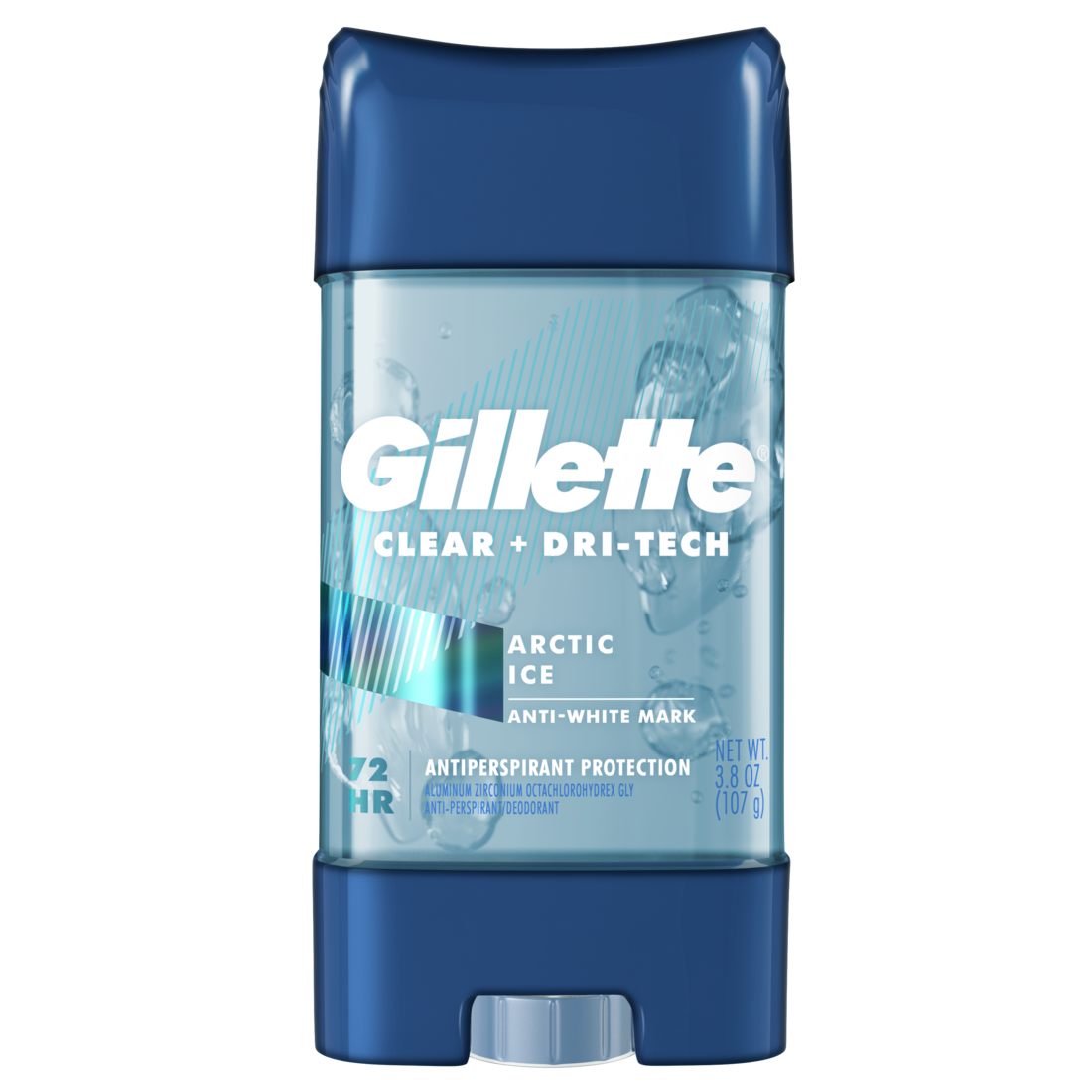 Gillette Clear Gel AP Deo for Men Arctic Ice 72hr Sweat Protection - 3.8oz/12pk