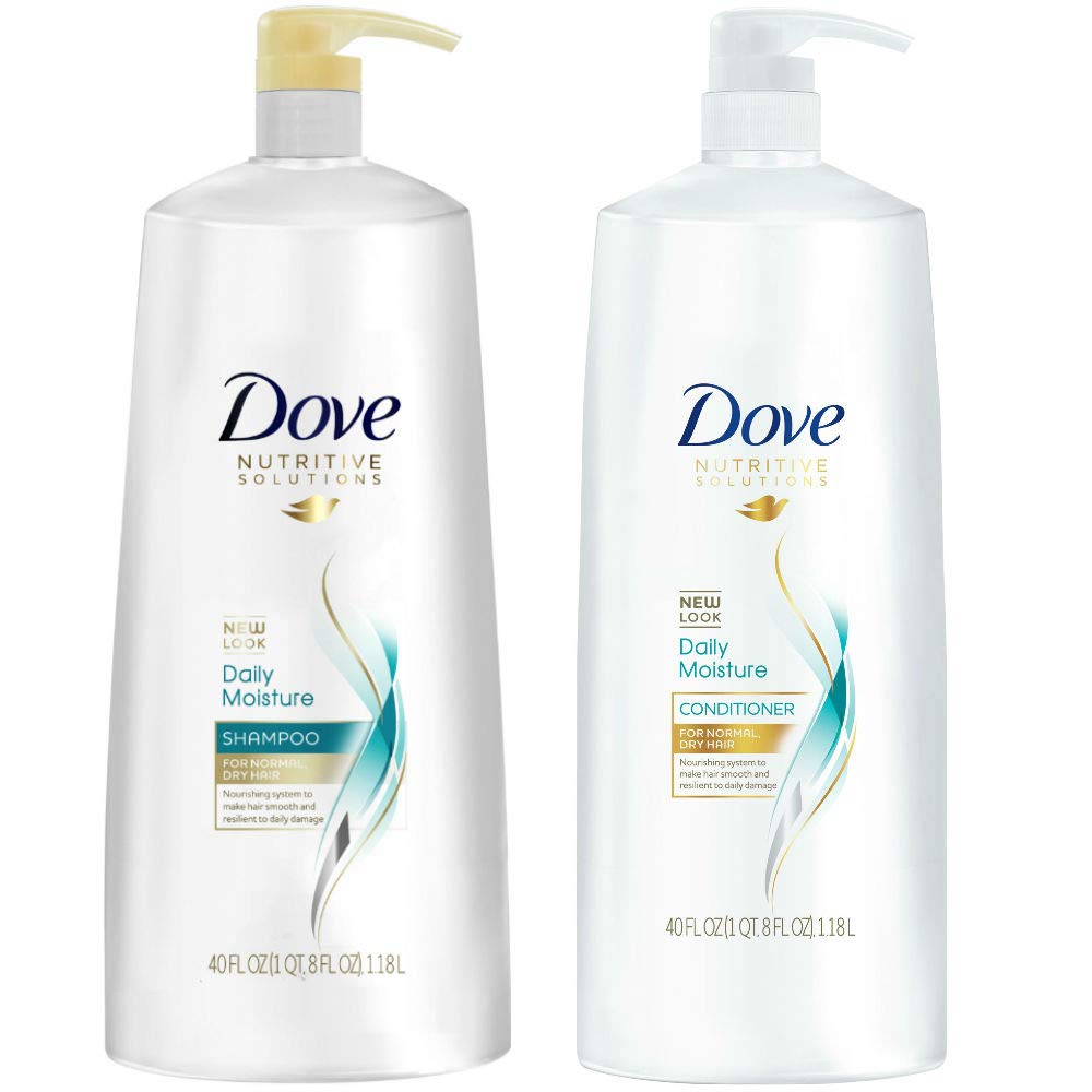 Dove Daily Moisture Hydration Shampoo & Conditioner - 1.18L/40oz/2pk