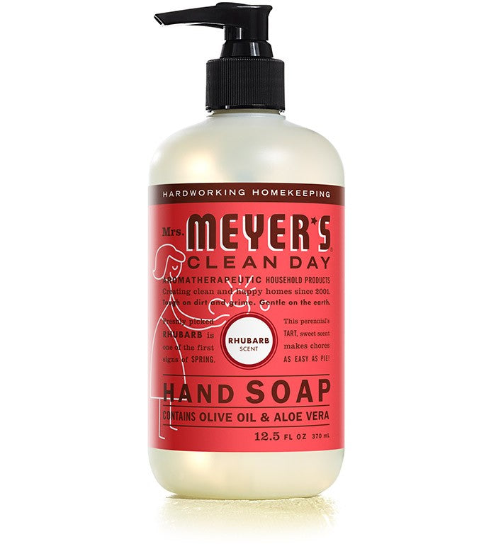 Mrs. Meyers Liq. Soap Rhubarb - 12.5oz/6pk