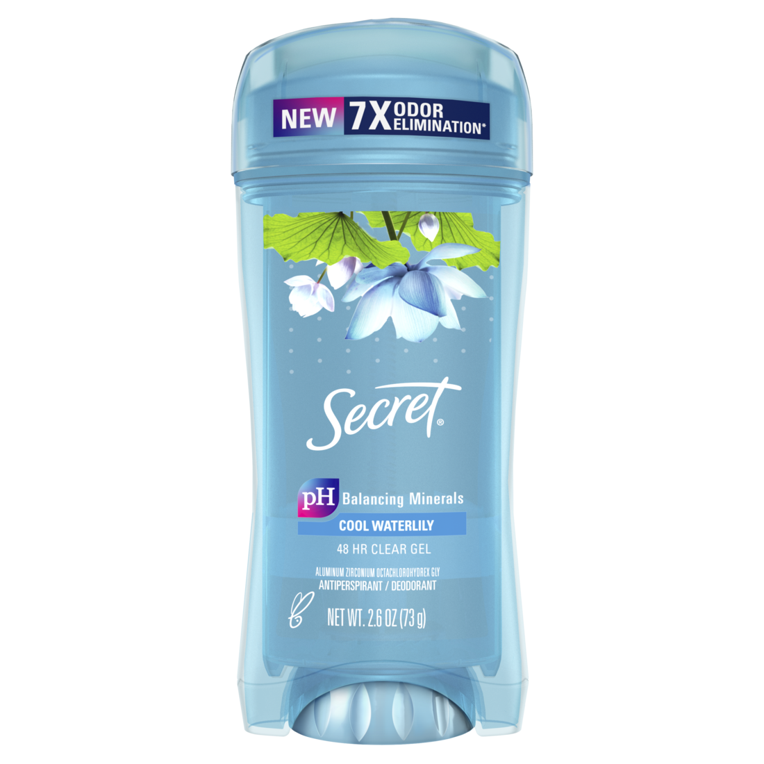 Secret Fresh Clear Gel Antiperspirant and Deodorant for Women, Waterlily Scent - .6/12pk